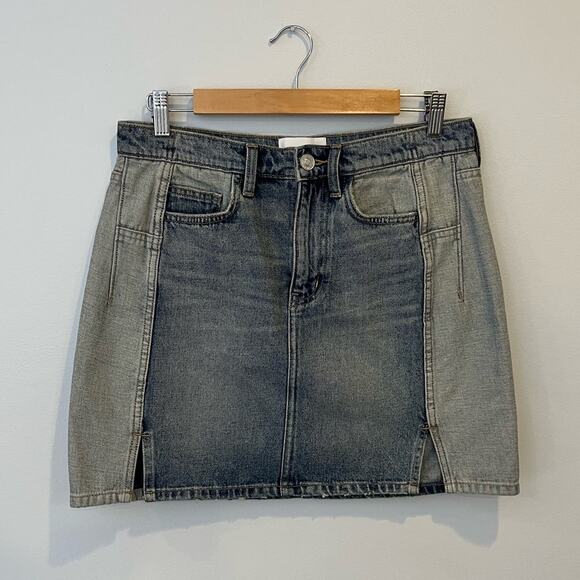 Current Elliot Reversed Mashed Mini Skirt 30 - Picture 1 of 6
